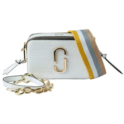 Coco Croc Cross Body Bag-T-White